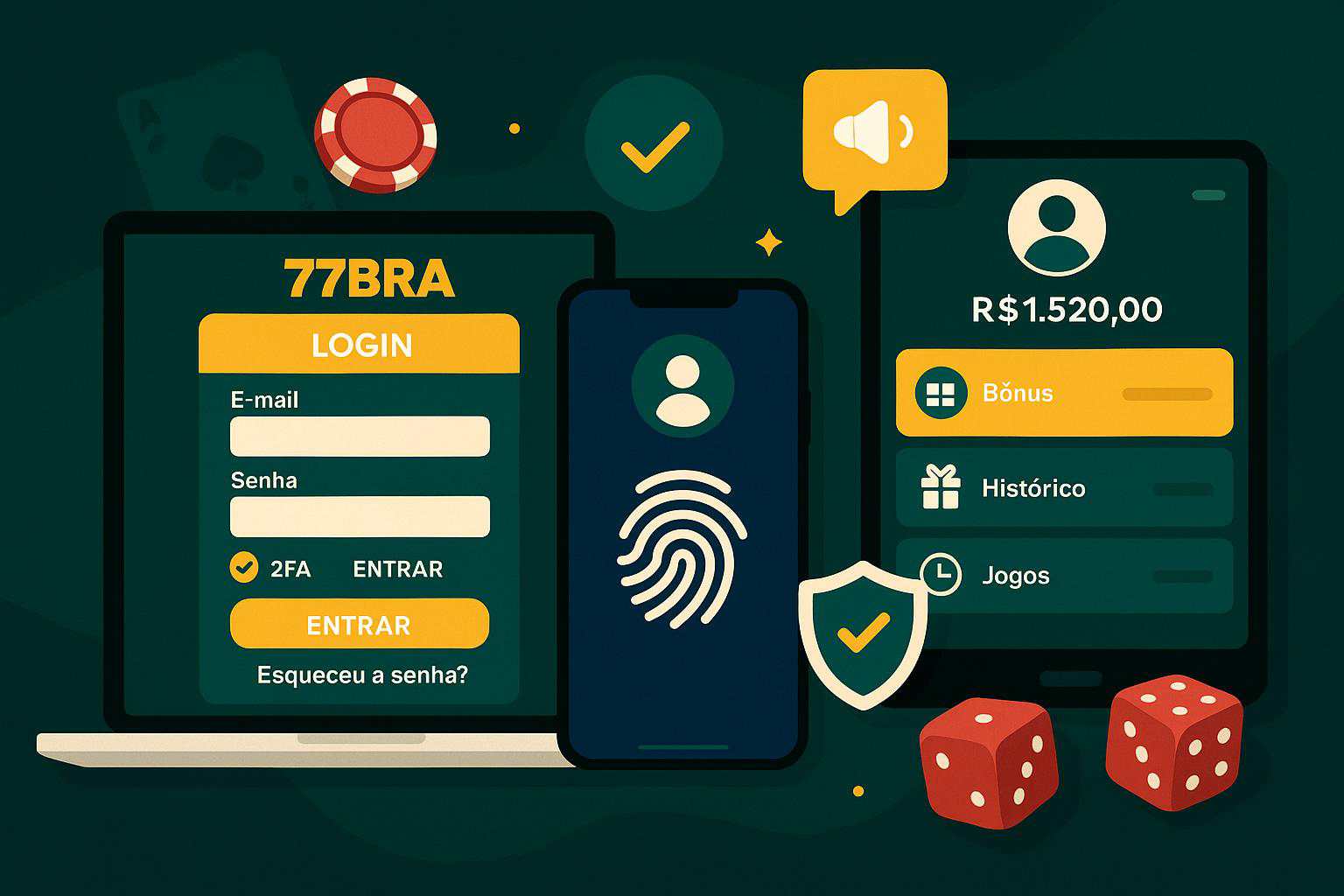 Criar uma nova Conta no plataforma 77BRA